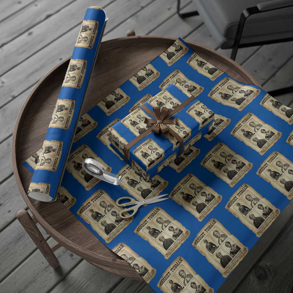 Vintage Harriet Tubman Poster Wrapping Paper Roll I Freed A Thousand People - Wonder Print Shop