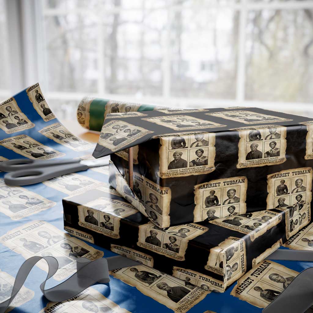 Vintage Harriet Tubman Poster Wrapping Paper Roll I Freed A Thousand People - Wonder Print Shop
