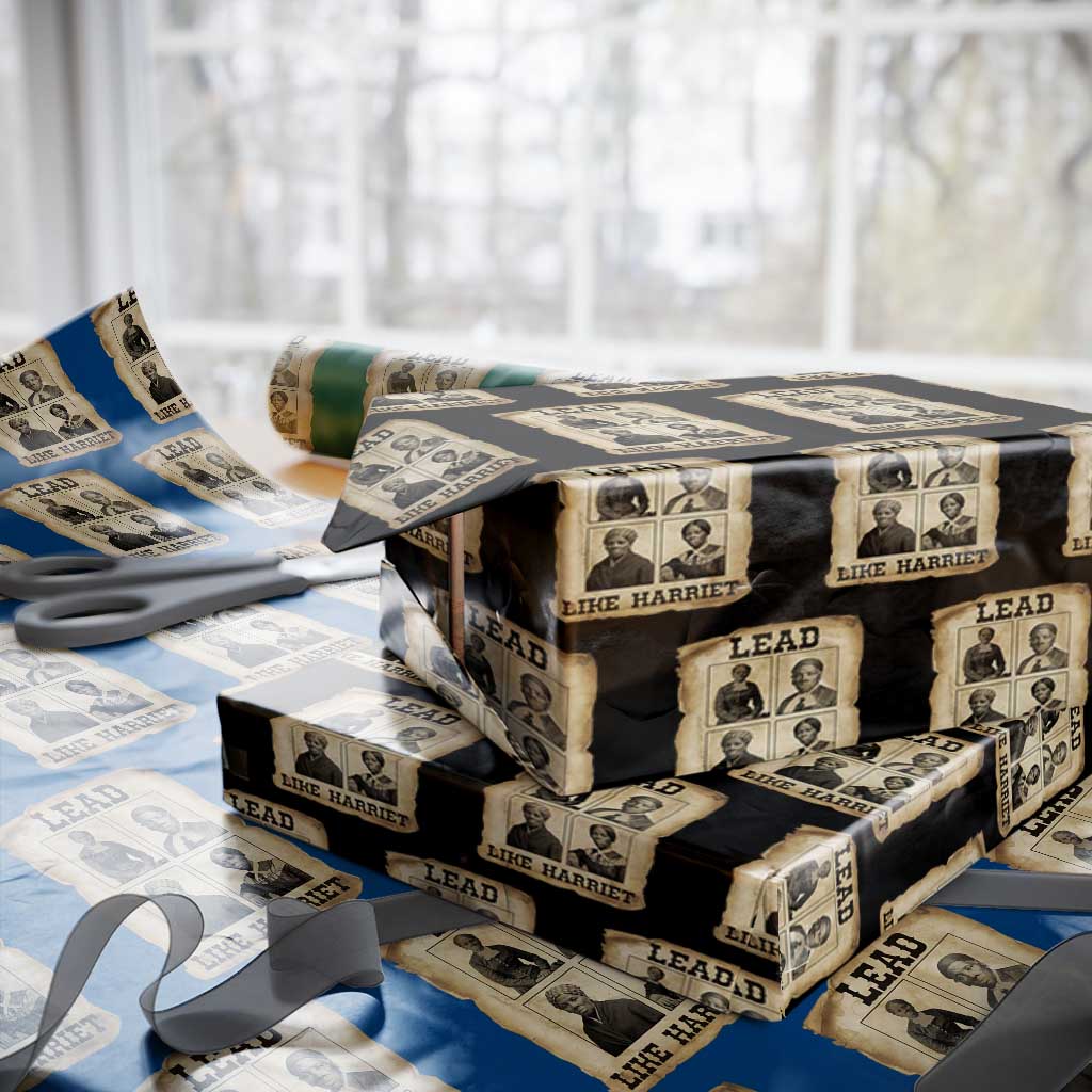 Vintage Harriet Tubman Poster Wrapping Paper Roll Lead Like Harriet - Wonder Print Shop