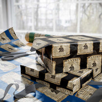 Vintage Harriet Tubman Poster Wrapping Paper Roll Wanted For Helping Slaves Escape - Wonder Print Shop