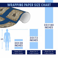 Vintage Harriet Tubman Poster Wrapping Paper Roll Wanted For Helping Slaves Escape - Wonder Print Shop