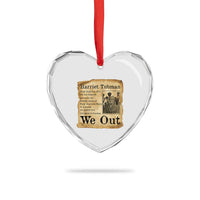 Vintage Harriet Tubman We Out Heart Crystal Glass Ornament Black American Hero History Gift - Wonder Print Shop