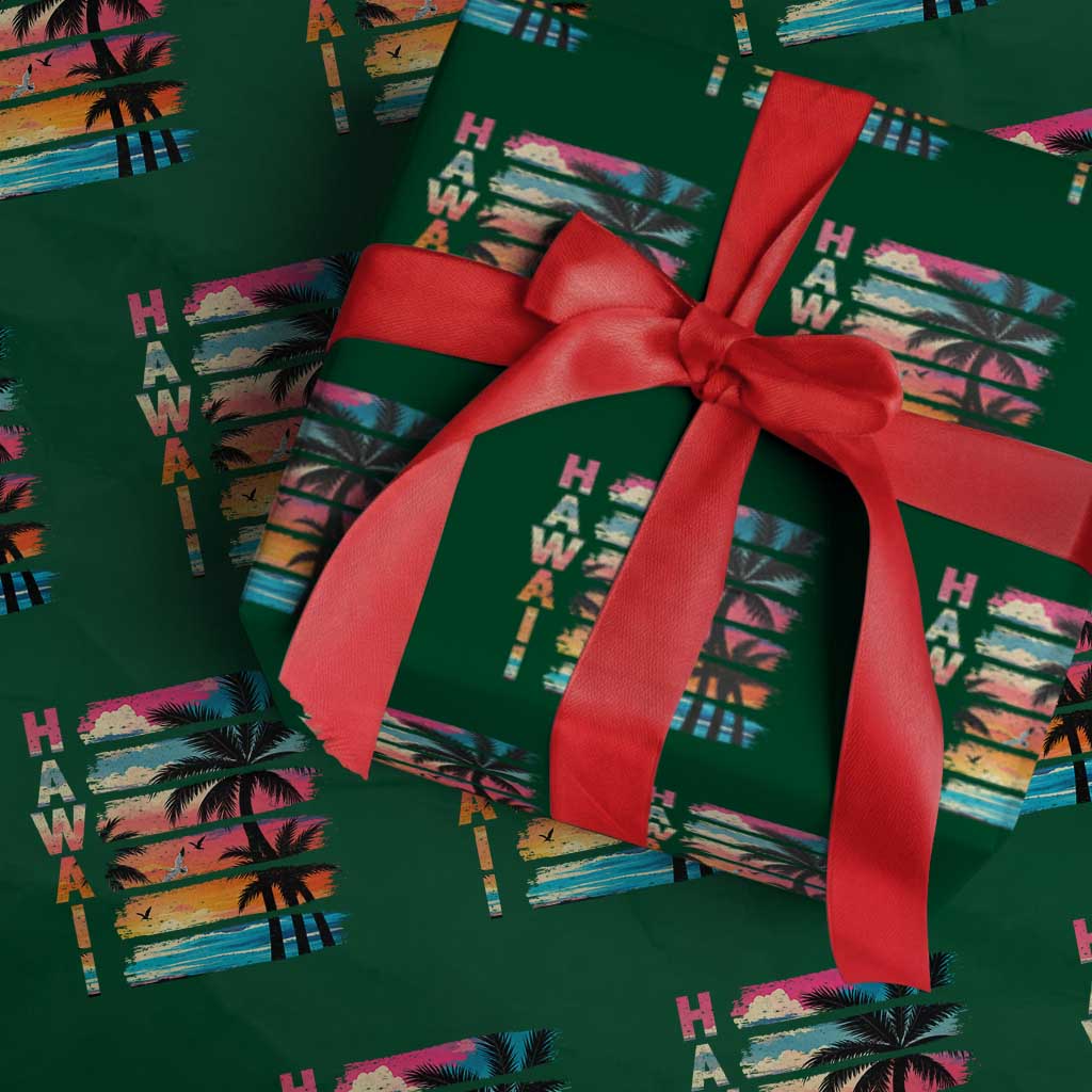 Vintage Hawaii Tropical Beach Vacation Wrapping Paper Roll
