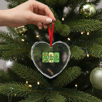 Vintage Highland Cow St Patricks Day Heart Crystal Glass Ornament Farm Lover Gift