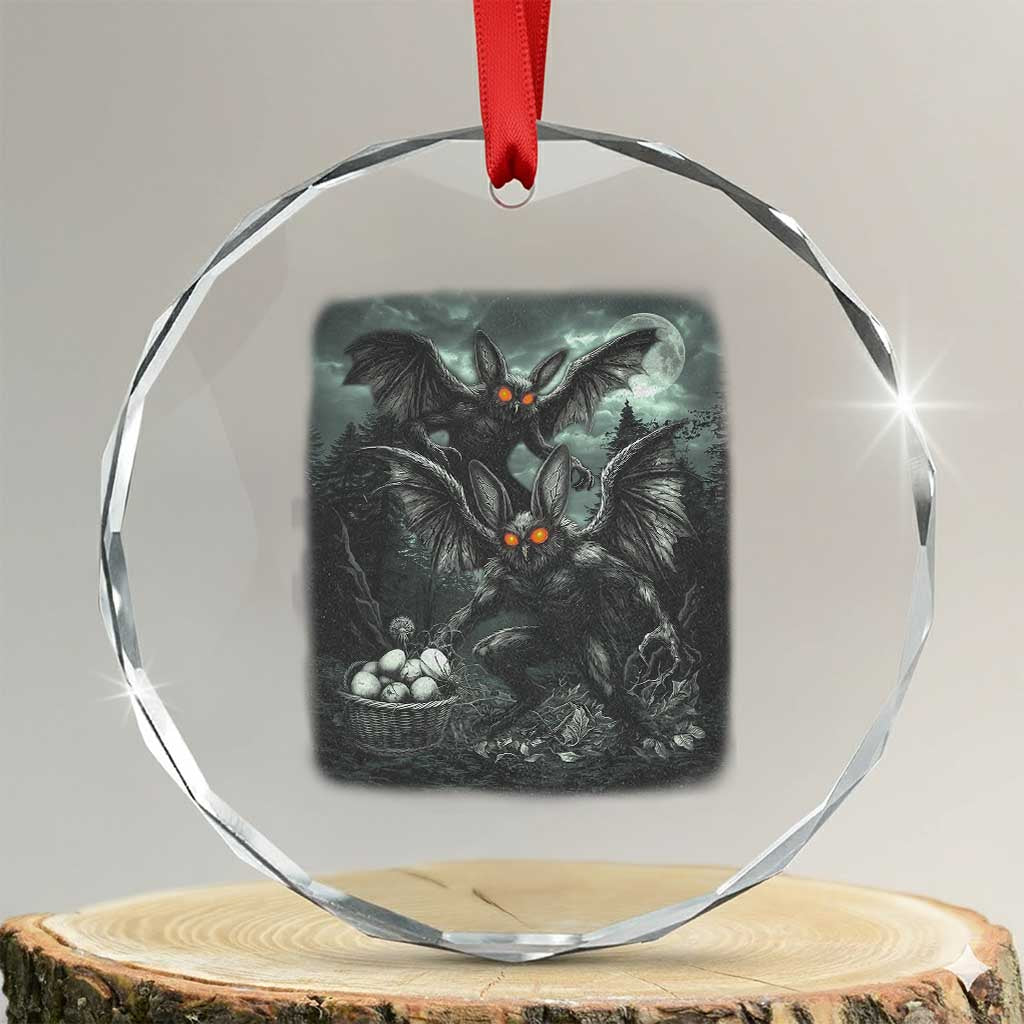 Vintage Horror Mothman Easter Crystal Glass Ornament Folklore Monster Lover Gift