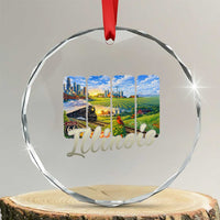 Vintage Illinois State Route Highway 66 Crystal Glass Ornament Southwest Souvenir
