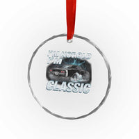 Vintage I'm Not Old I'm Classic Crystal Glass Ornament Funny Car Graphic Racing Drift Car