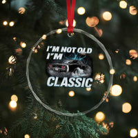 Vintage I'm Not Old I'm Classic Crystal Glass Ornament Funny Car Graphic Racing Drift Car