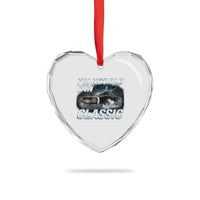 Vintage I'm Not Old I'm Classic Heart Crystal Glass Ornament Funny Car Graphic Racing Drift Car