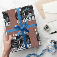 Vintage I'm Not Old I'm Classic Wrapping Paper Roll Funny Car Graphic Racing Drift Car