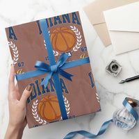 Vintage Indiana Basketball Graphic Wrapping Paper Roll Retro 1967 Sports Indianapolis IN Fan