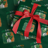 Vintage Ireland Shamrock Irish Flag St Patricks Day Wrapping Paper Roll