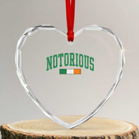 Vintage Irish Flag Notorious Heart Crystal Glass Ornament Boxing Fans