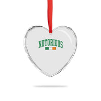 Vintage Irish Flag Notorious Heart Crystal Glass Ornament Boxing Fans