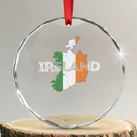 Vintage Irish Map Ireland Pride Souvenir Crystal Glass Ornament