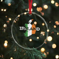 Vintage Irish Map Ireland Pride Souvenir Crystal Glass Ornament