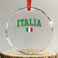 Vintage Italia Crystal Glass Ornament Print Retro Varsity Italian Apparel - Wonder Print Shop
