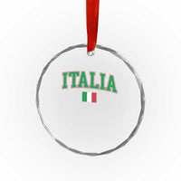 Vintage Italia Crystal Glass Ornament Print Retro Varsity Italian Apparel - Wonder Print Shop