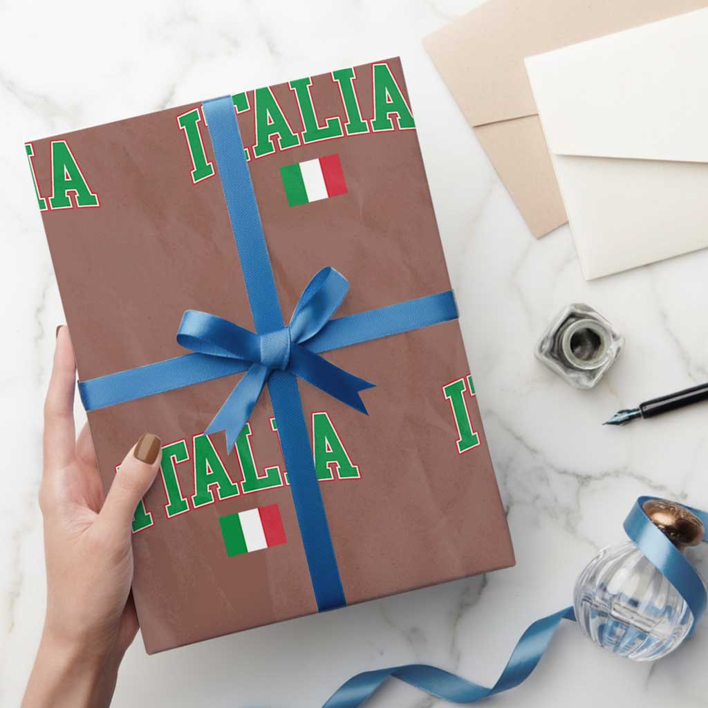 Vintage Italia Wrapping Paper Roll Print Retro Varsity Italian Apparel - Wonder Print Shop
