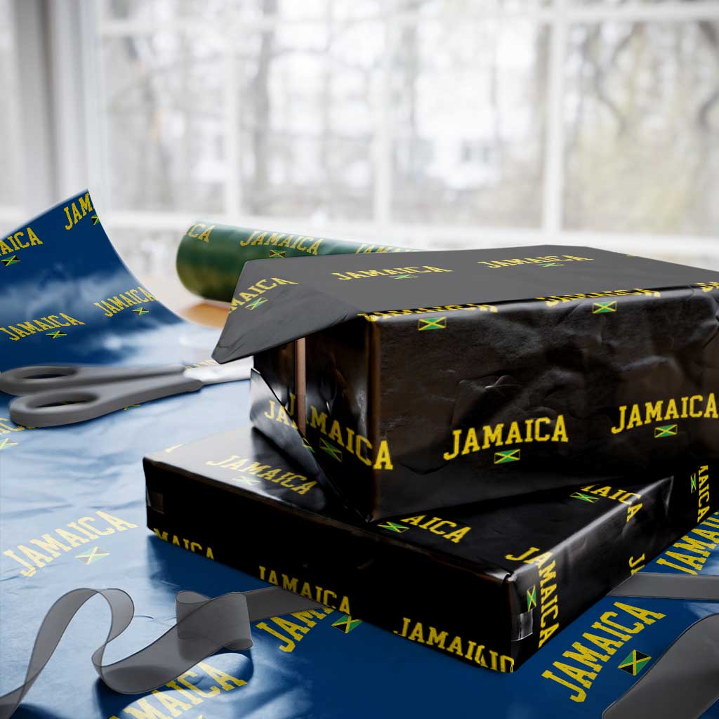 Vintage Jamaica Wrapping Paper Roll Retro Jamaican Flag National Pride Vacation - Wonder Print Shop