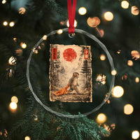 Vintage Japanese Baby Monkey Punch Crystal Glass Ornament Kawaii Macaque Ukiyo-e Art Funny