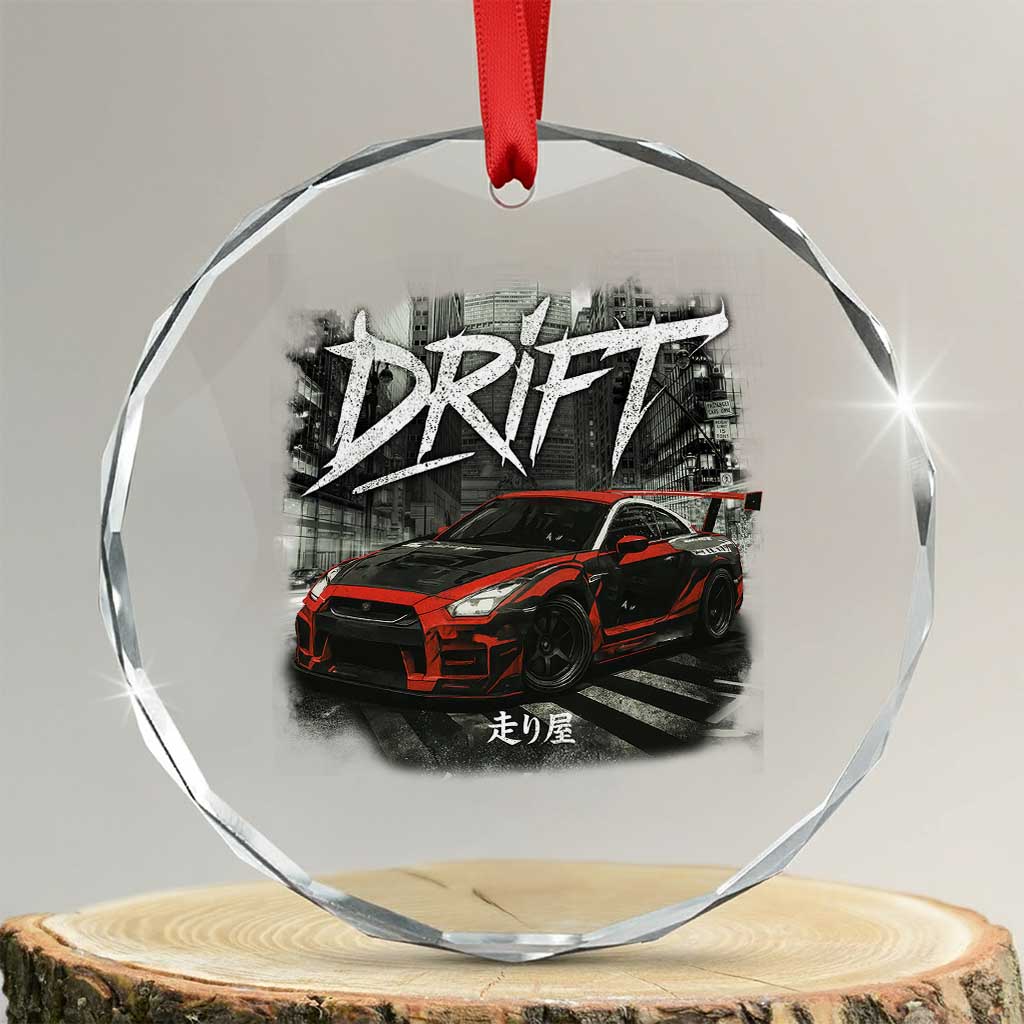 Vintage Japanese Drift Race Car Crystal Glass Ornament Retro Vintage JDM Tokyo Japan Drifting TS10