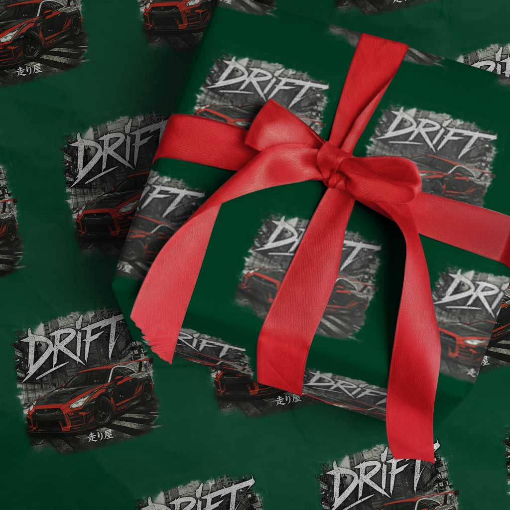 Vintage Japanese Drift Race Car Wrapping Paper Roll Retro Vintage JDM Tokyo Japan Drifting - Wonder Print Shop