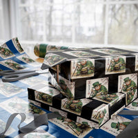 Vintage Japanese Leprechaun St Patricks Day Shamrock Ukiyo e Art Wrapping Paper Roll