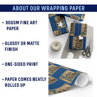 Vintage Japanese Sea Monster Wrapping Paper Roll Retro Mythology Newspaper Ukiyo-e Art