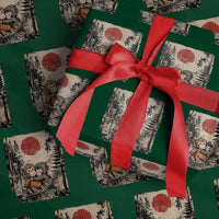 Vintage Japanese Ukiyoe Punch Baby Monkey Wrapping Paper Roll Kawaii Animal Gift