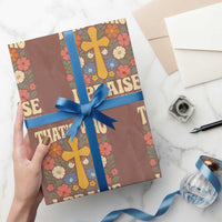 Vintage Jesus Wrapping Paper Roll Thats Who I Praise Boho Floral Christian Church God Faith