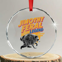 Vintage Jimothy Raccoon Crystal Glass Ornament Feral Legend Seattle WA Trash Panda Meme