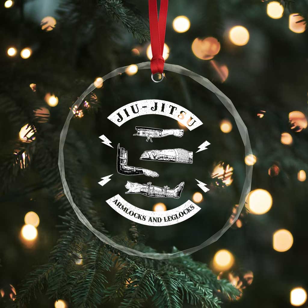 Vintage Jiu Jitsu Crystal Glass Ornament Armlocks and Leglocks BJJ Grappling Fans - Wonder Print Shop