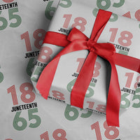 Vintage Juneteenth 1865 Wrapping Paper Roll Retro Striped Number Graphic