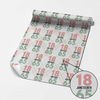 Vintage Juneteenth 1865 Wrapping Paper Roll Retro Striped Number Graphic