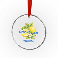 Vintage Limoncello Lemon Liqueur Crystal Glass Ornament Citrus Fruit Botanical Italian Summer Graphic