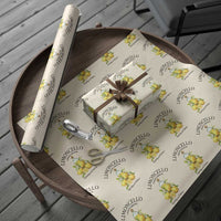 Vintage Limoncello Lemon Liqueur Wrapping Paper Roll Italian Summer Letter Fruit Printed Graphic