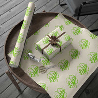 Vintage Lucky Shamrock Wrapping Paper Roll Irish St Patricks Day