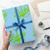 Vintage Lucky Shamrock Wrapping Paper Roll Irish St Patricks Day