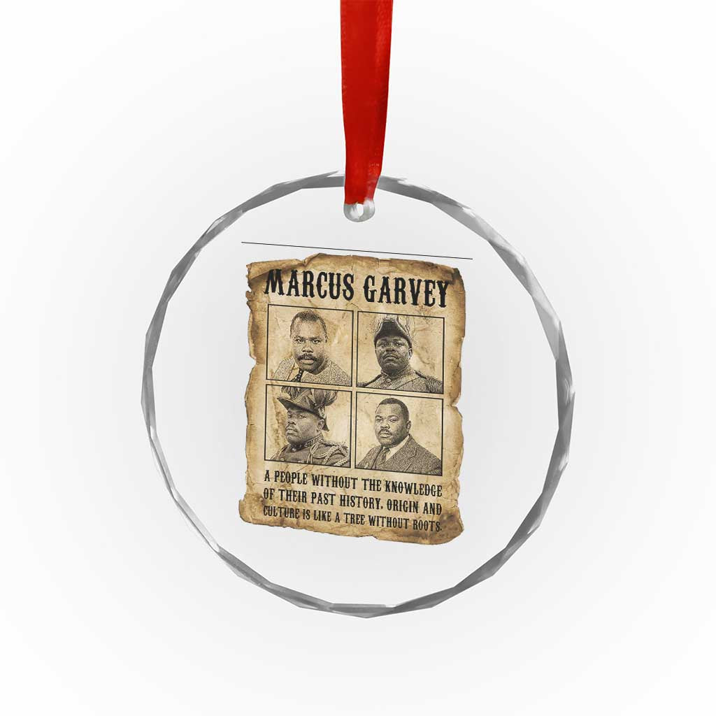 Vintage Marcus Garvey Quote Crystal Glass Ornament A People Without Knowledge Of Their Past