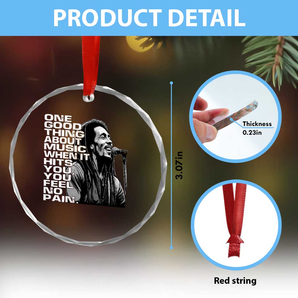 Vintage Marley Crystal Glass Ornament Jamaica Jamaican Rasta Reggage Music - Wonder Print Shop