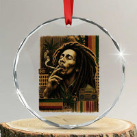 Vintage Marley Guitarist Crystal Glass Ornament Rastaman Rastafari Music Vibes Only Rasta Jamaica Reggae - Wonder Print Shop