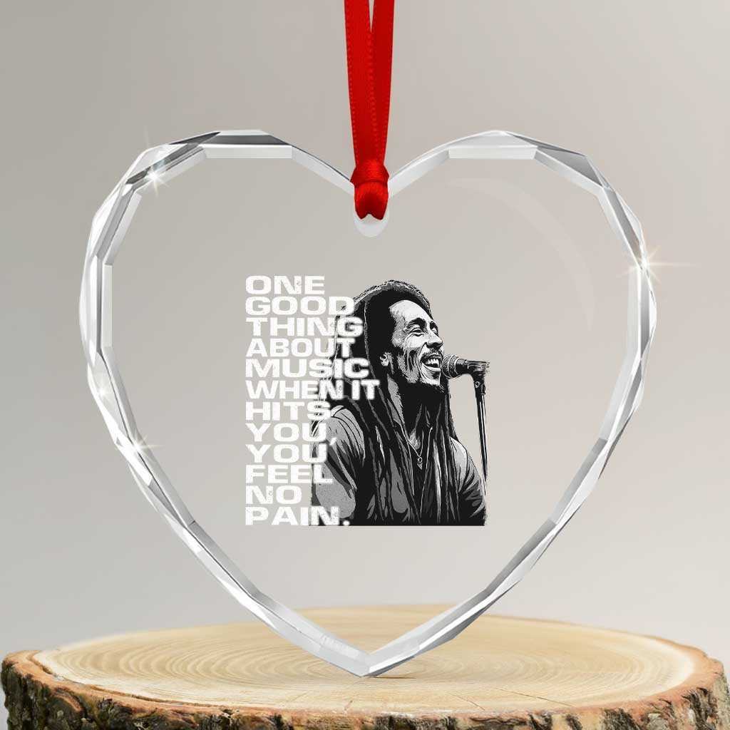 Vintage Marley Heart Crystal Glass Ornament Jamaica Jamaican Rasta Reggage Music - Wonder Print Shop