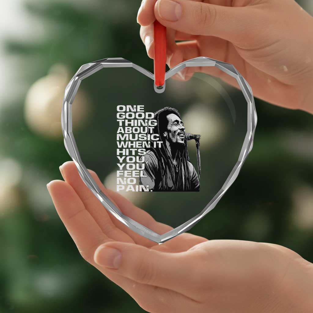 Vintage Marley Heart Crystal Glass Ornament Jamaica Jamaican Rasta Reggage Music - Wonder Print Shop