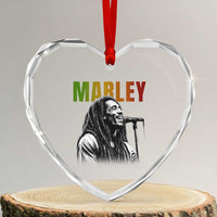 Vintage Marley Heart Crystal Glass Ornament Rastaman Jamaica Jamaican Rasta Reggage Music