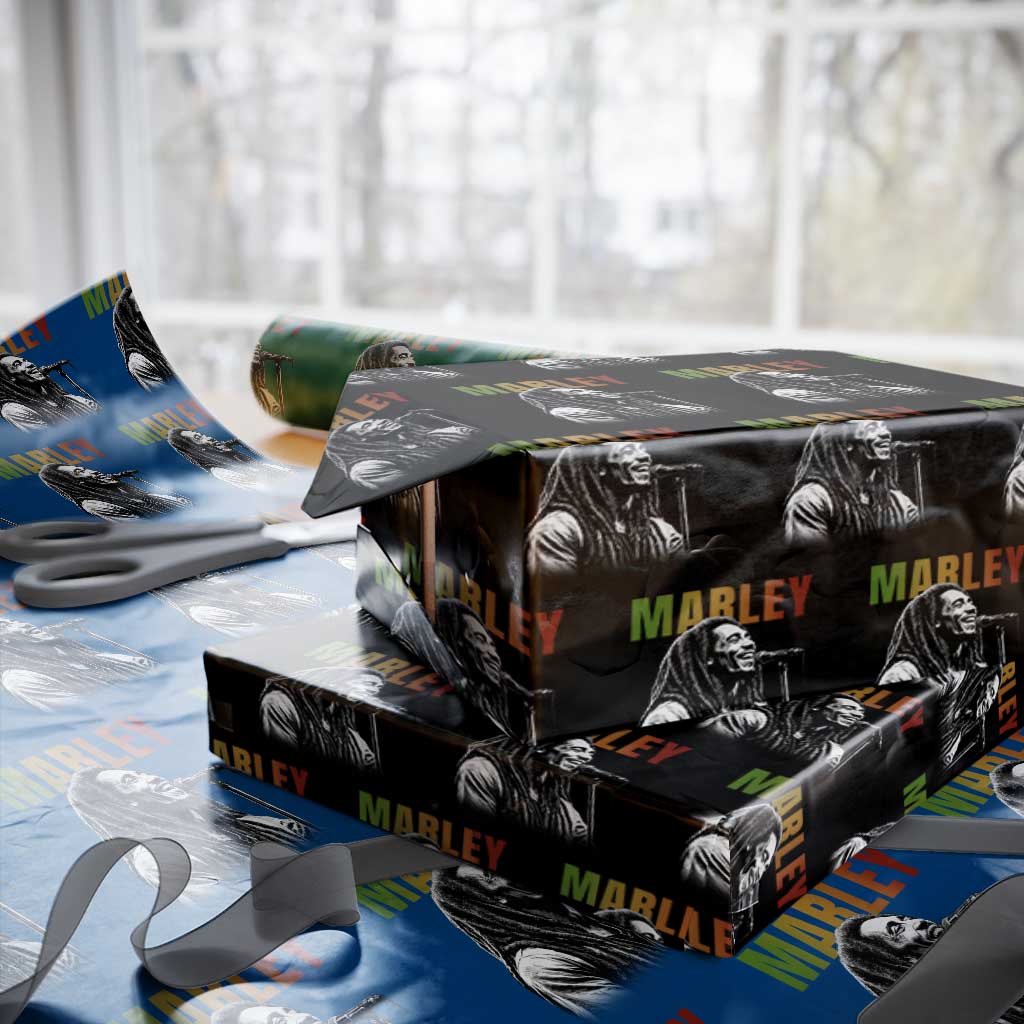 Vintage Marley Wrapping Paper Roll Rastaman Jamaica Jamaican Rasta Reggage Music