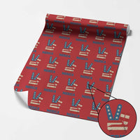 Vintage ‘Merica Peace Sign Wrapping Paper Roll Retro Patriotic 4th of July USA Flag - Wonder Print Shop
