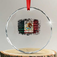 Vintage Mexican Flag Crystal Glass Ornament Eagle Mexico Heritage Mexican Roots - Wonder Print Shop