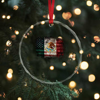 Vintage Mexican Flag Crystal Glass Ornament Eagle Mexico Heritage Mexican Roots - Wonder Print Shop