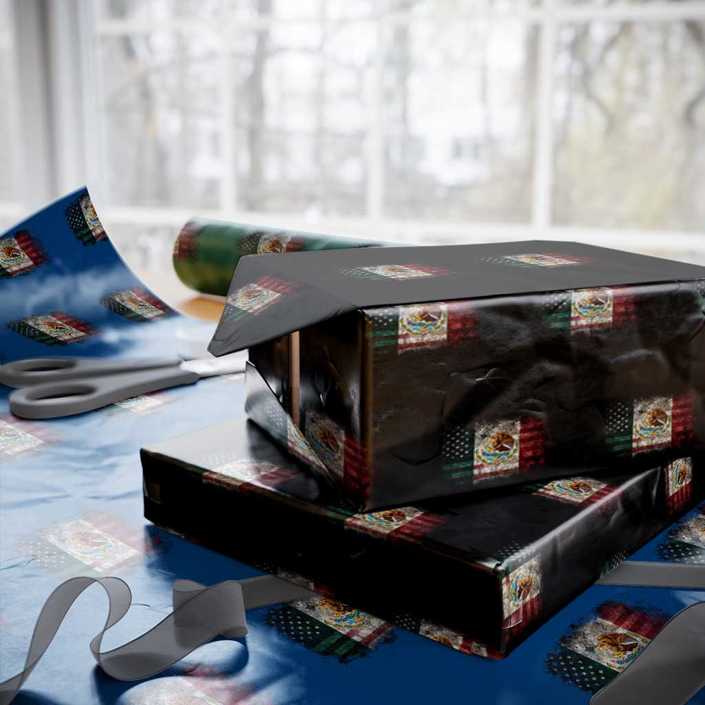 Vintage Mexican Flag Wrapping Paper Roll Eagle Mexico Heritage Mexican Roots - Wonder Print Shop